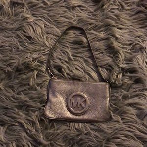 Michael Kors gunmetal wristlet